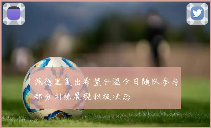 佩德里复出希望升温今日随队参与部分训练展现积极状态